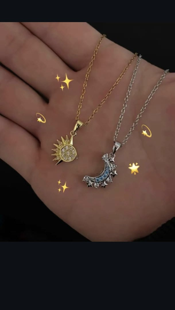 Conjunto Collares Sol y Luna para compartir