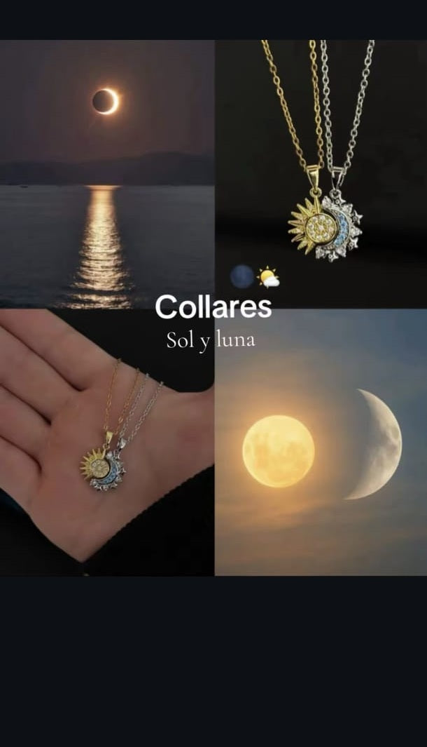 Conjunto Collares Sol y Luna para compartir