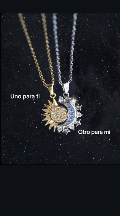 Conjunto Collares Sol y Luna para compartir