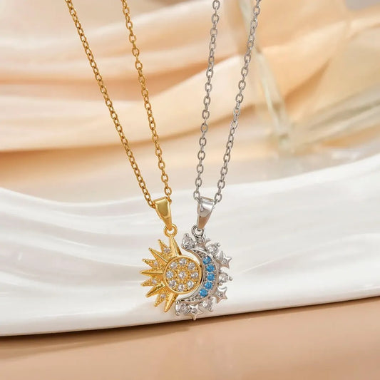 Conjunto Collares Sol y Luna para compartir