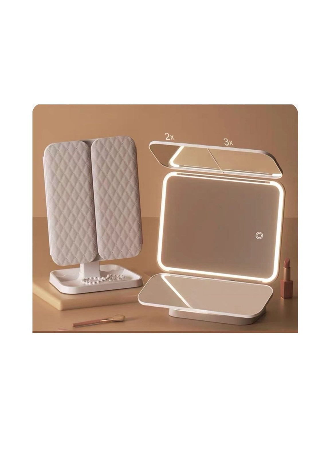 Espejo de Maquillaje LED Plegable G