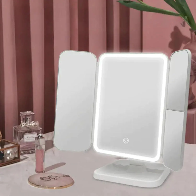 Espejo de Maquillaje LED Plegable G