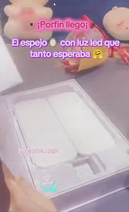 Espejo de Maquillaje LED Plegable G