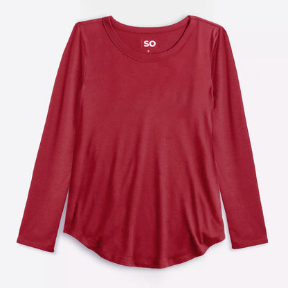 Blusa lady manga larga cuello redondo